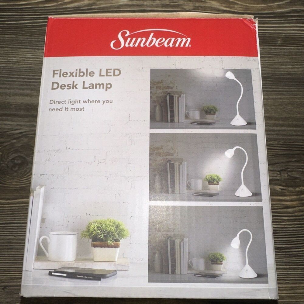 Sunbeam Flexible Neck LED Desk Lamp Adjustable Light - New. - Picture 2 of 5